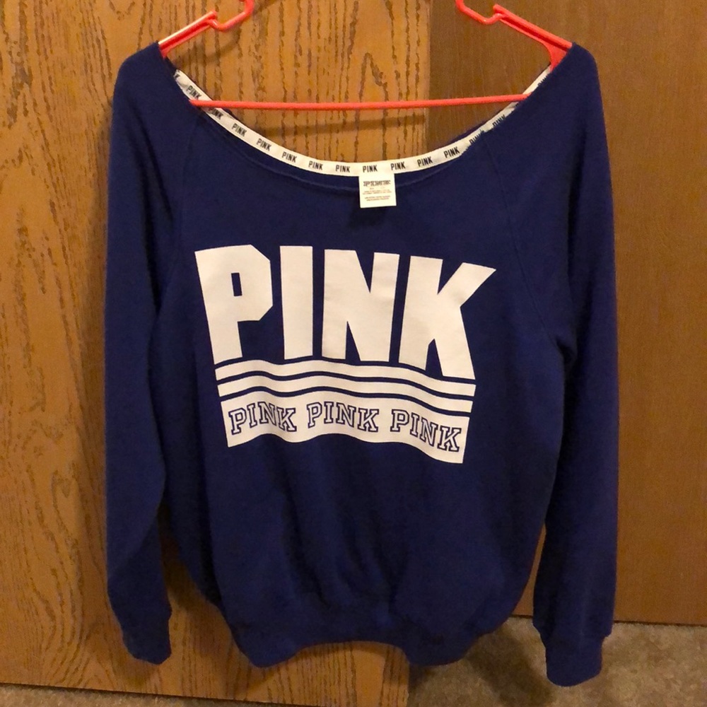 Pink brand XS off the shoulder sweater in purple